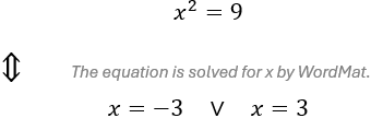 Equation solved